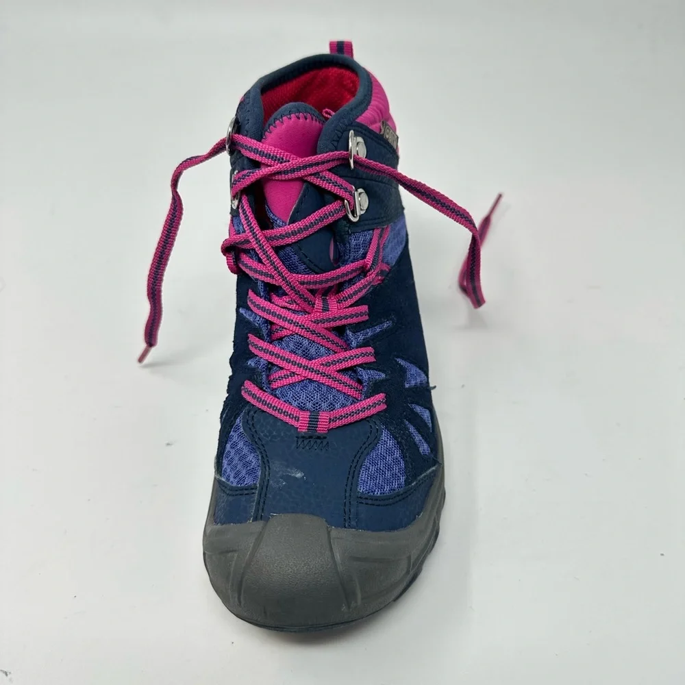 Merrell Navy Pink Purple Kids Waterproof Hiker Boot